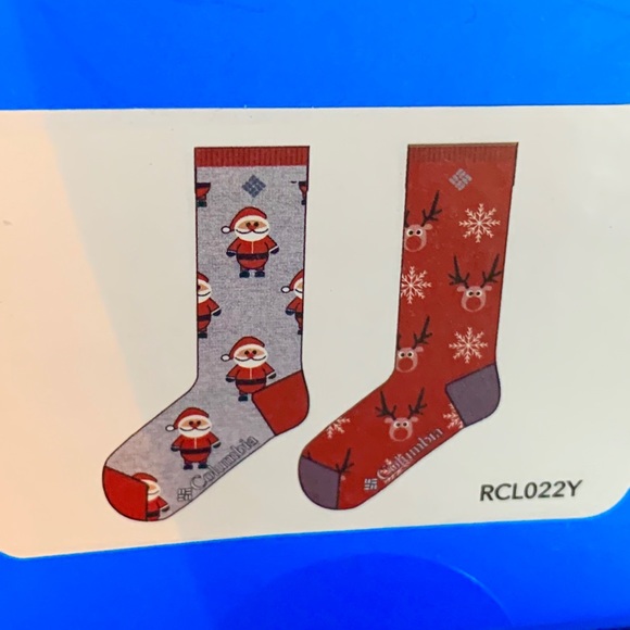 🎄🎄NIB Columbia box set of two Christmas socks - Picture 4 of 4